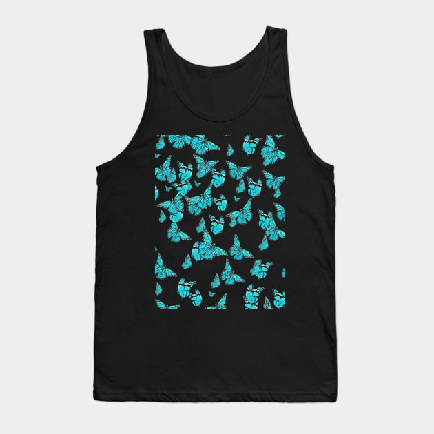 Mask Blue butterfly Tank Top by MimASM